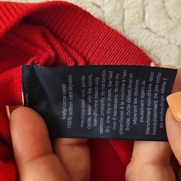 Tommy Hilfiger V neck Hem Embellished Sweater - Picture 6 of 7